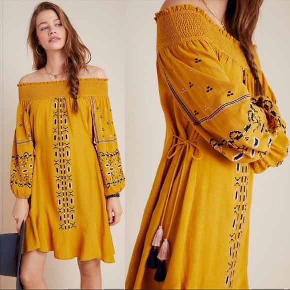 ANTHROPOLOGIE Grette Embroidered Tunic Dress - Picture 2 of 3